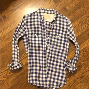 Blue Checked Banana Republic Soft Wash Shirt